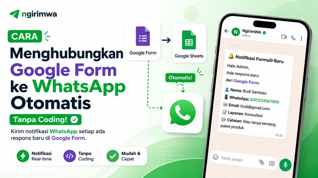 cara menghubungkan google form ke whatsapp