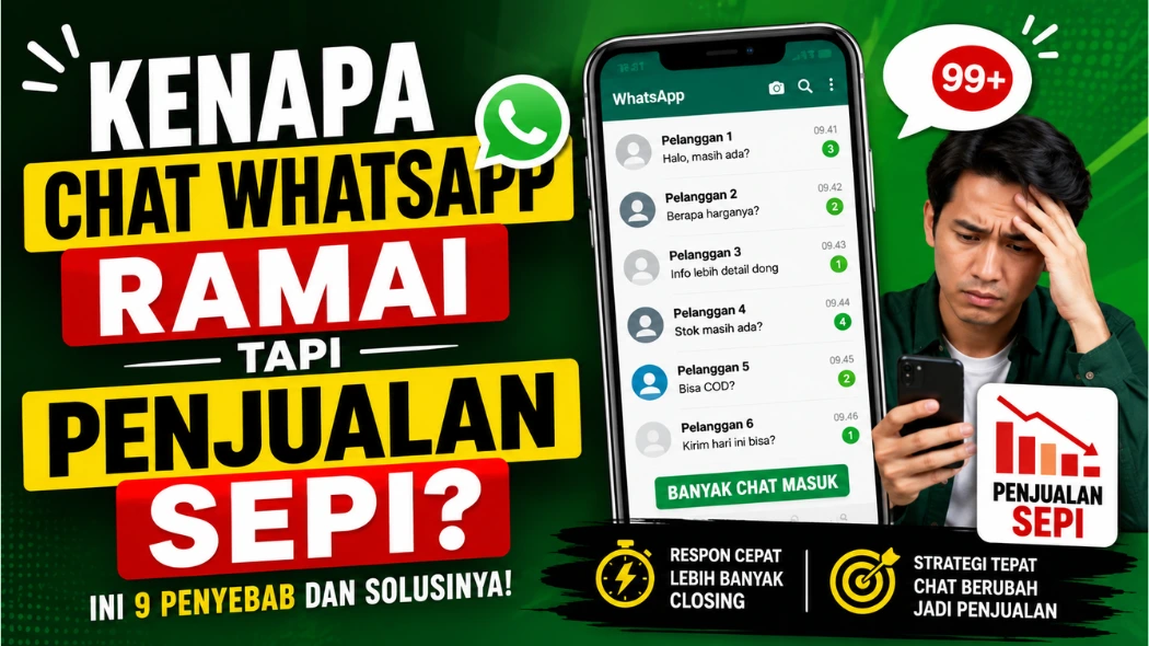 kenapa chat ramai tapi penjualan sepi